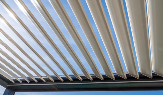 Texas Sun & Shade's louvered roof systems can be motorized to fit your needs.
