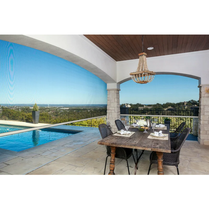 Expansive outdoor area with custom, professionally installed insect and privacy screens.