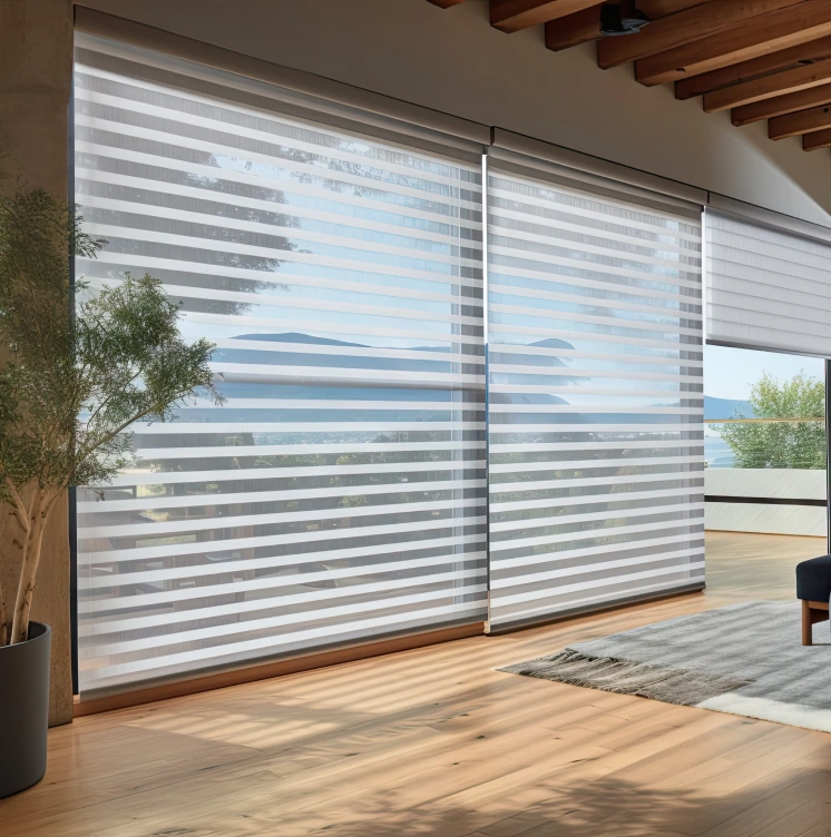 Automated shading solution, installed and configured by Texas Sun & Shade.